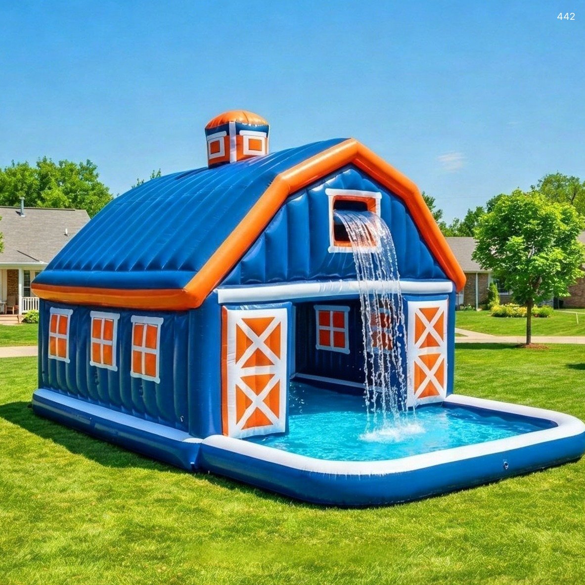The Aesthetic Appeal of Inflatable Barn-Shaped Pools for Rustic Landscapes