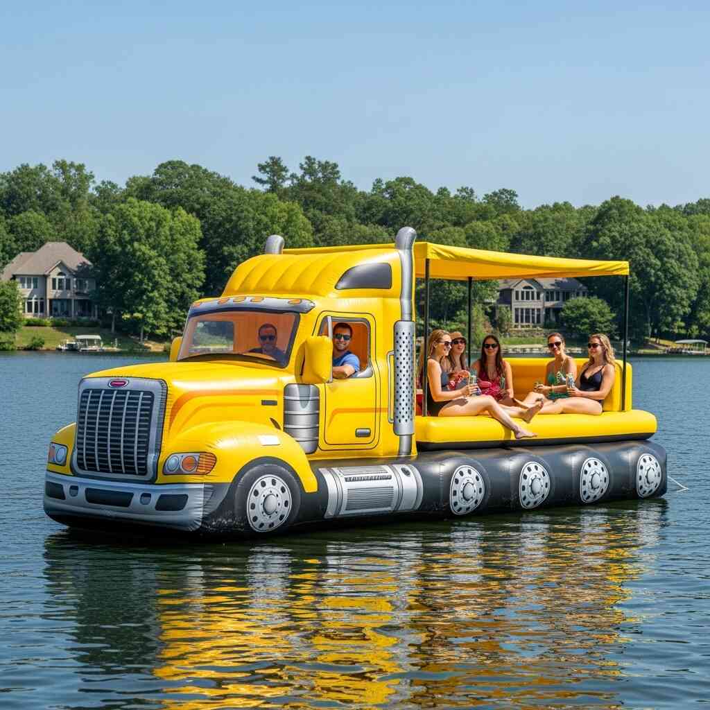 Making a Splash: Our Experience with the Giant Semi Truck Lake Float