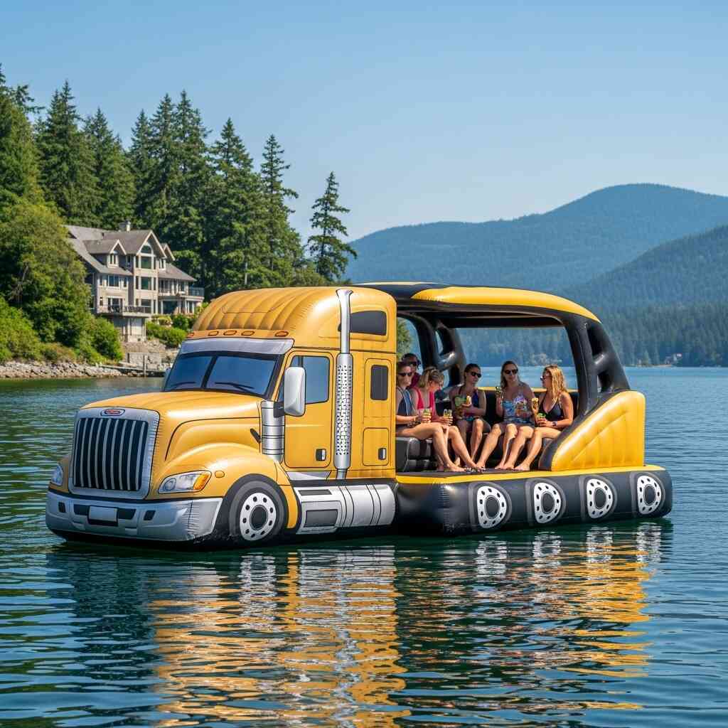 Making a Splash: Our Experience with the Giant Semi Truck Lake Float
