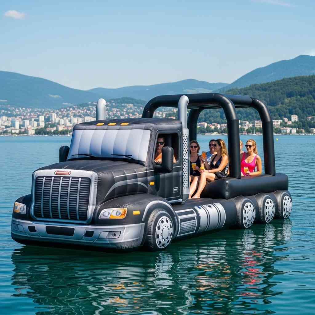 Making a Splash: Our Experience with the Giant Semi Truck Lake Float