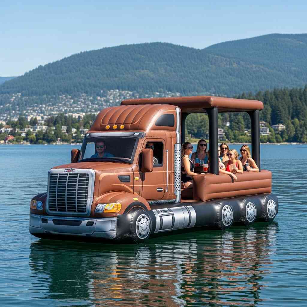 Making a Splash: Our Experience with the Giant Semi Truck Lake Float