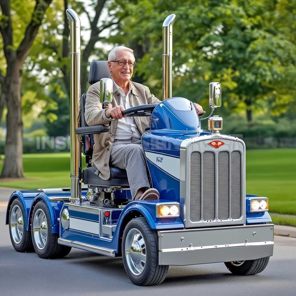 The Joy of Driving a Semi Truck Shaped Mobility Scooter: A New Perspective