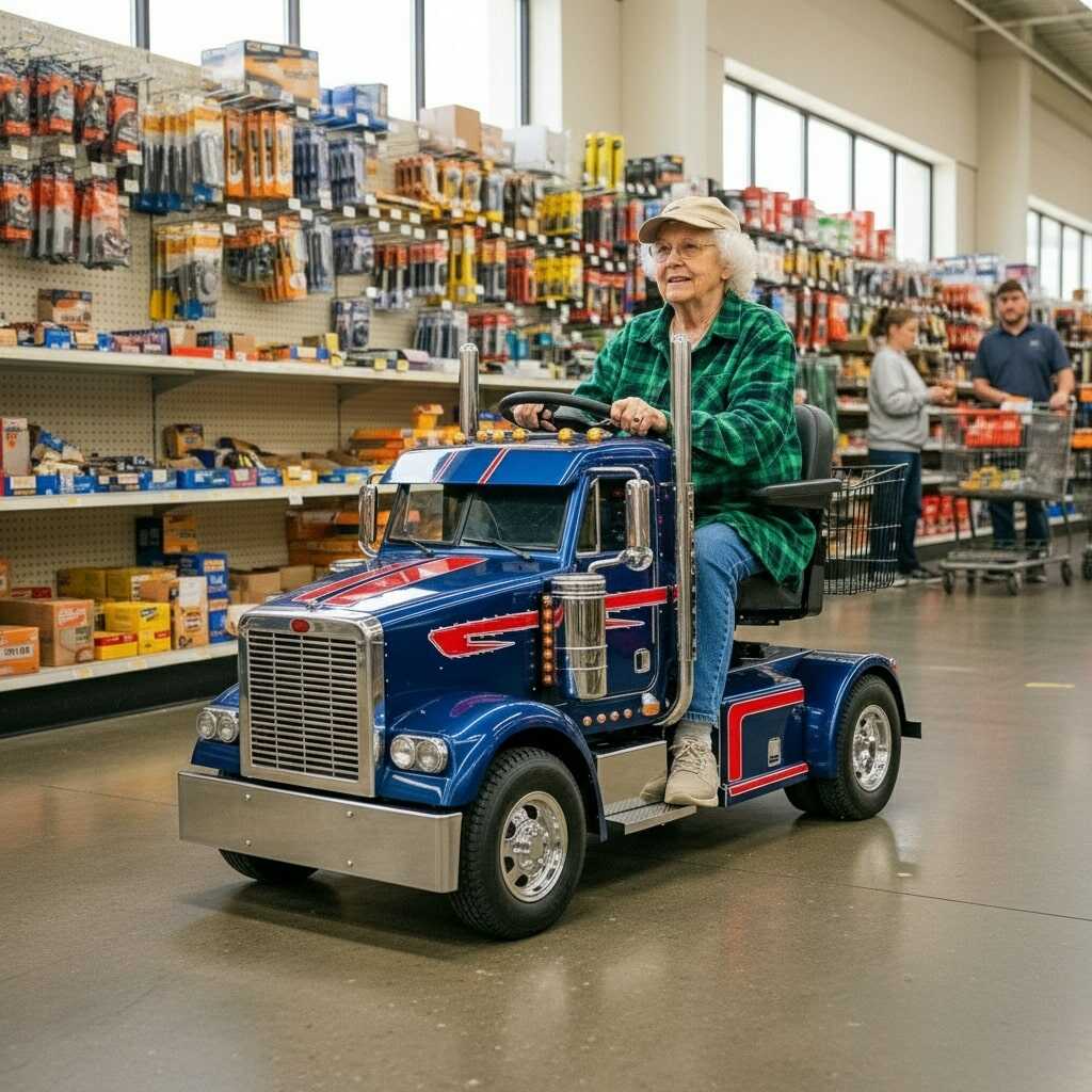 The Joy of Driving a Semi Truck Shaped Mobility Scooter: A New Perspective