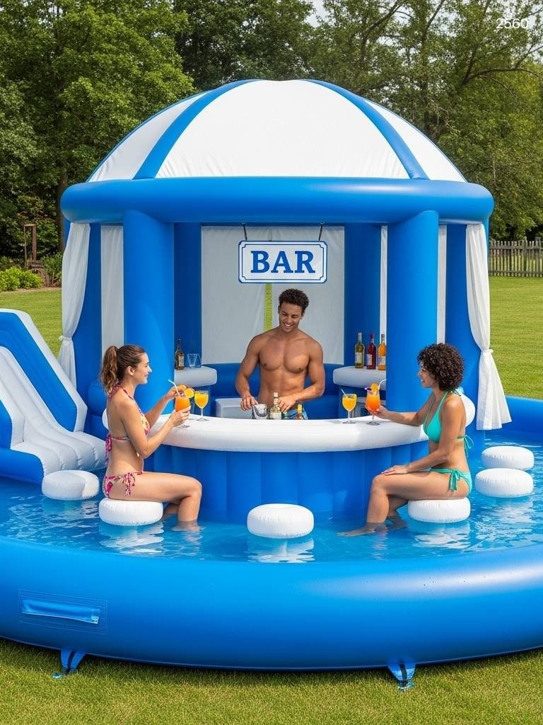 Inflatable Bar Pool - Ultimate Backyard Party Pool with Built-In Bar