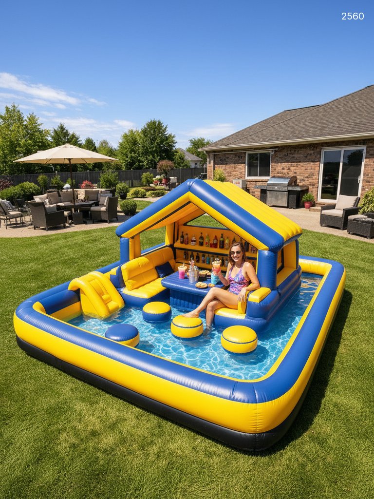 Inflatable Bar Pool - Ultimate Backyard Party Pool with Built-In Bar