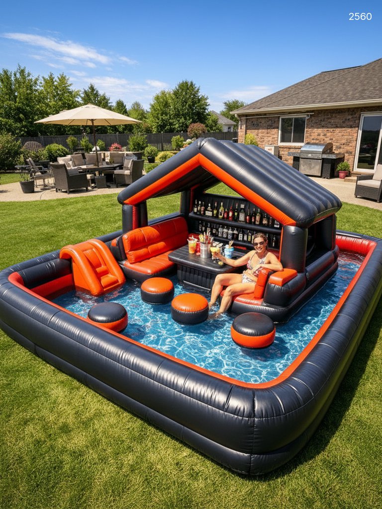 Inflatable Bar Pool - Ultimate Backyard Party Pool with Built-In Bar