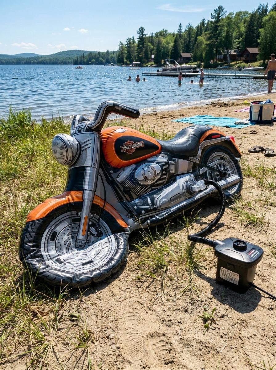 Inflatable Harley Lake Floats – Giant Inflatable for Lake Parties & Summer Fun