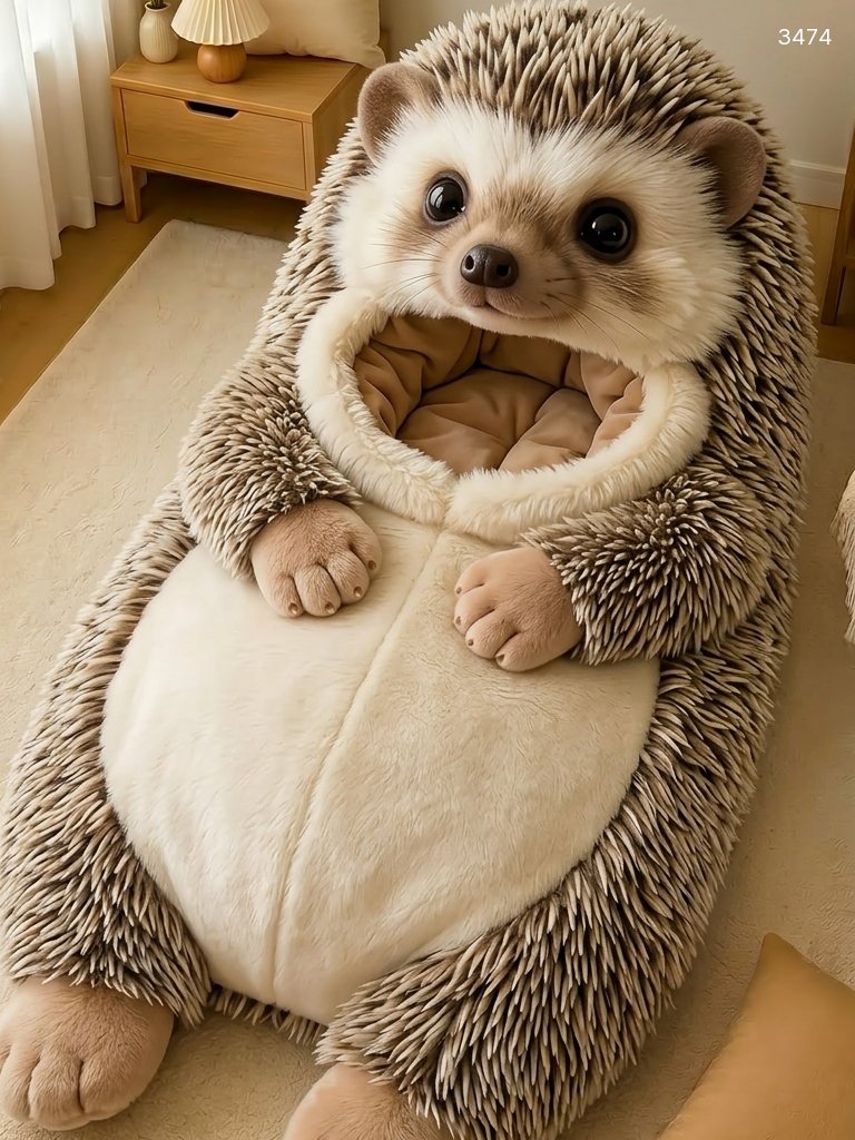 Cute Hedgehog Shaped Sleeping Bag for Kids | Soft & Cozy
