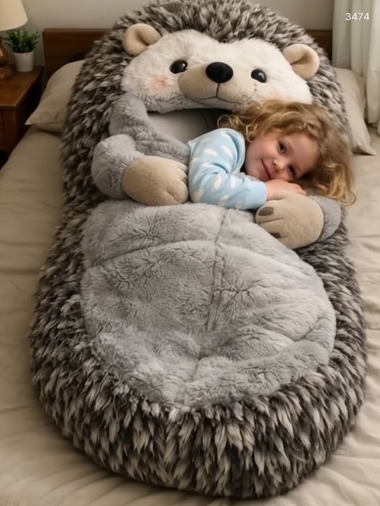 Cute Hedgehog Shaped Sleeping Bag for Kids | Soft & Cozy Cute Hedgehog Shaped Sleeping Bag for Kids | Soft & Cozy
