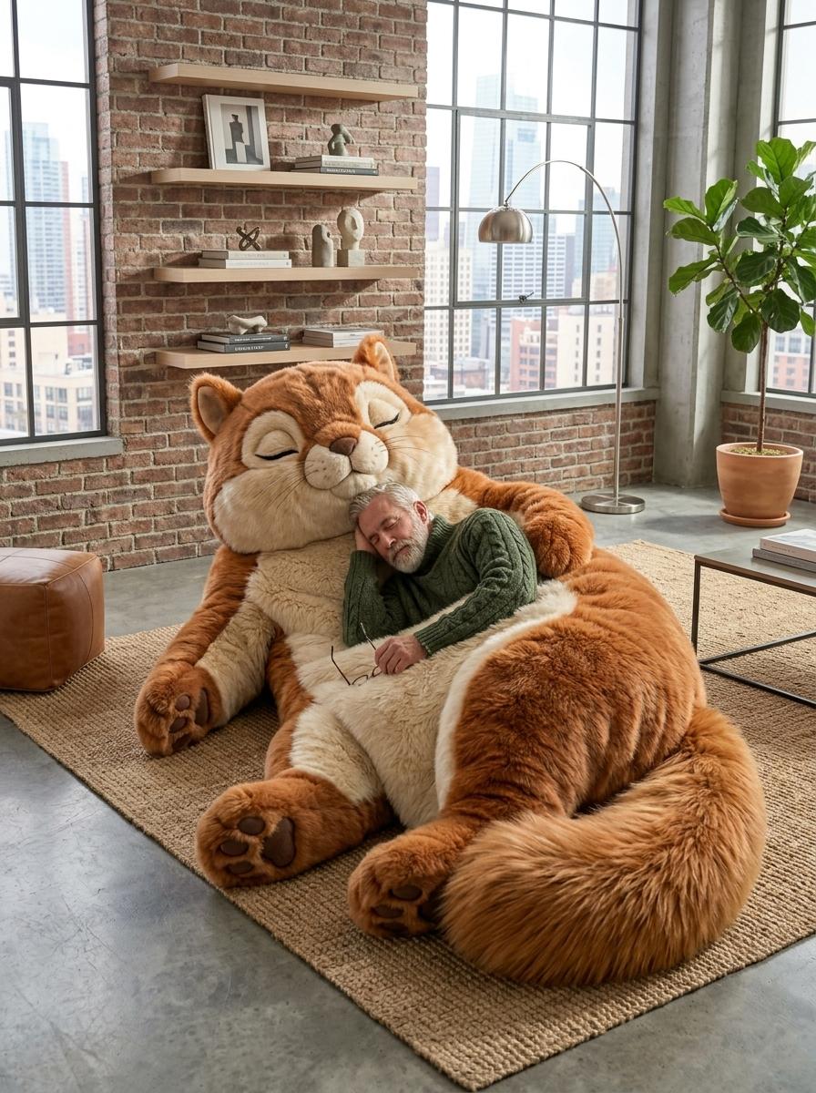Giant Plush Squirrel Sleeping Bag - Cute & Cozy Nap Pod for Home