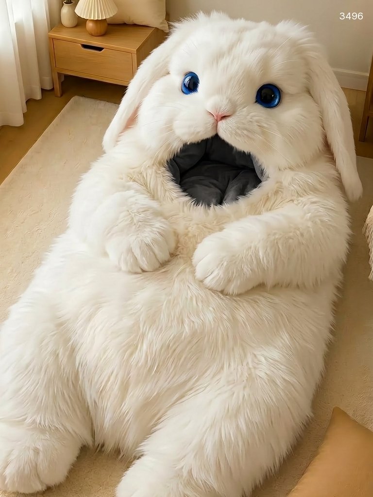 Fluffy Rabbit Sleeping Bag | Soft Plush Animal Bed for Kids & Adults