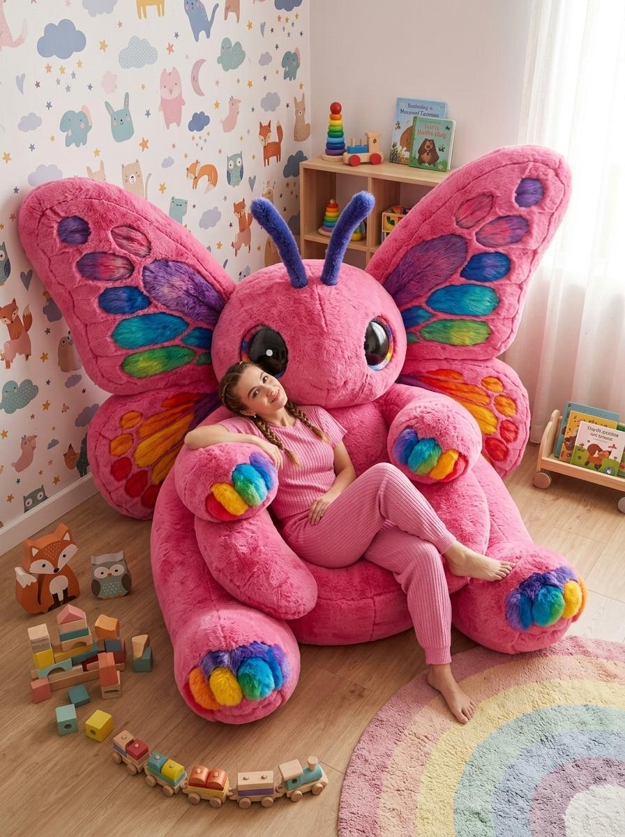 Butterfly Shaped Bean Bag - Colorful Plush Butterfly Chair for Kids & Adults Butterfly Shaped Bean Bag - Colorful Plush Butterfly Chair for Kids & Adults