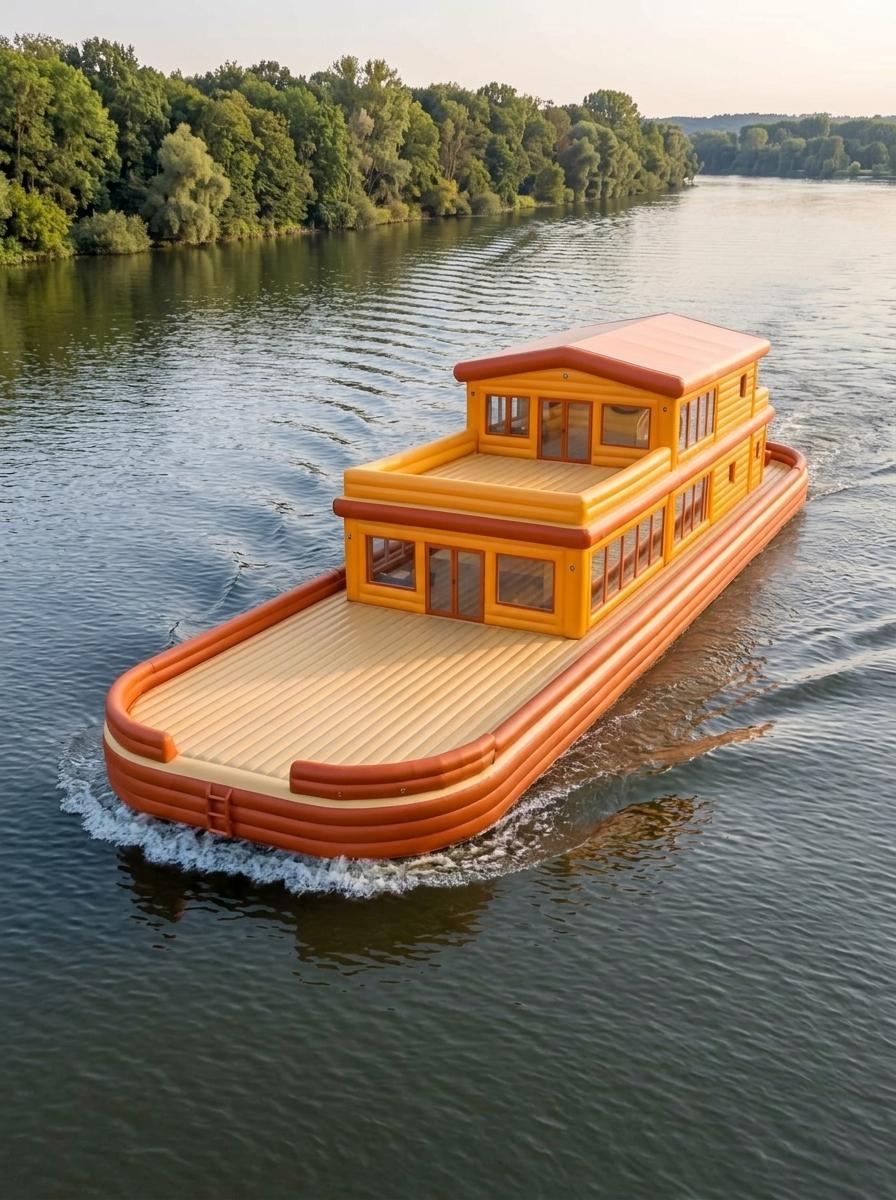 Giant Inflatable Barge Home - Ultimate River Escape