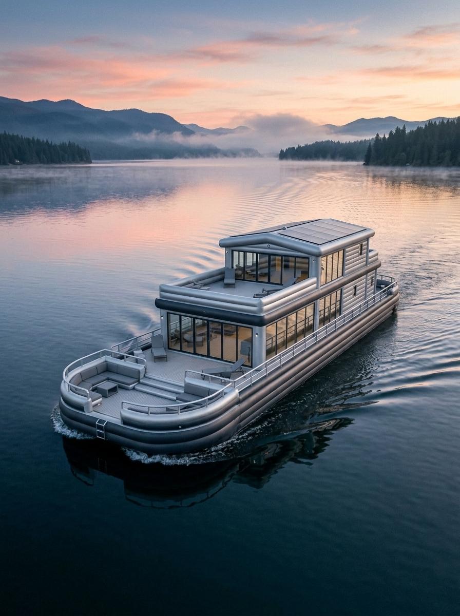 Giant Inflatable Barge Home - Ultimate River Escape