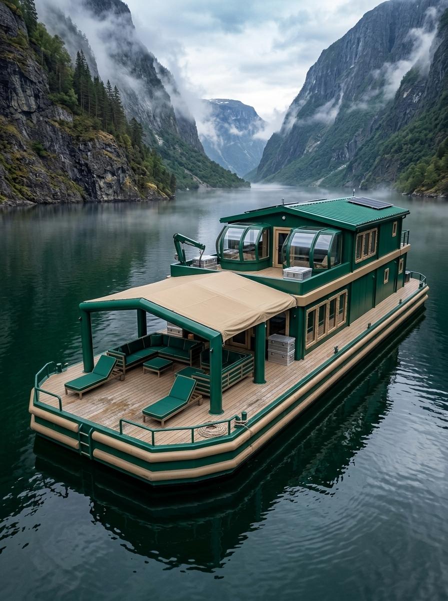 Giant Inflatable Barge Home - Ultimate River Escape