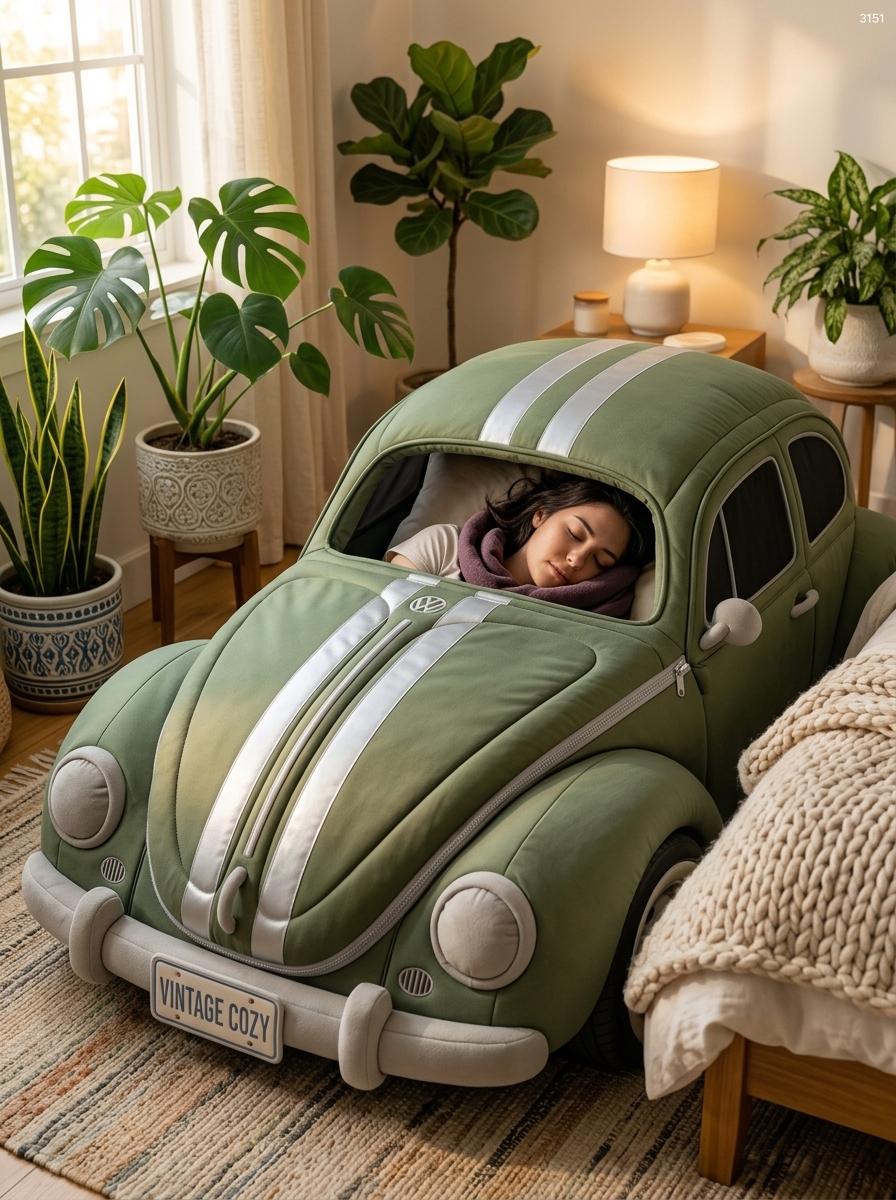 Vintage Car Inspired Sleeping Bags for Adults & Kids