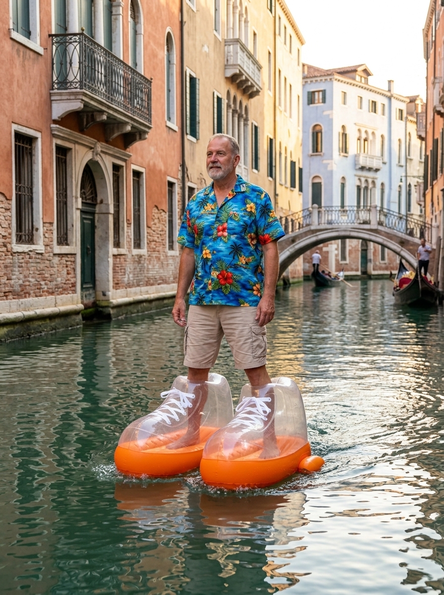 Walk on Water with Giant Inflatable Shoes - Lake & Pool Fun