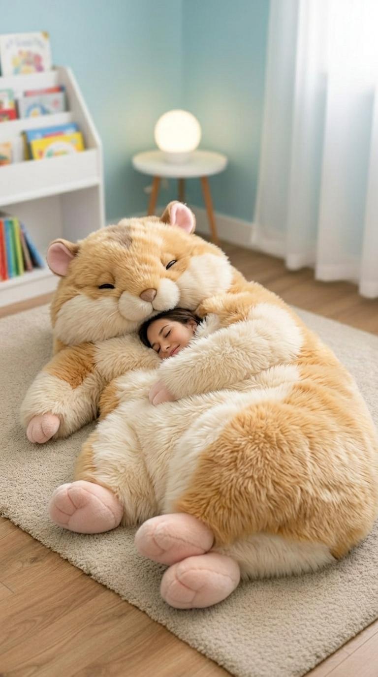 Ultra-Soft Hamster Shaped Sleeping Bag - Unique Plushie Furniture Ultra-Soft Hamster Shaped Sleeping Bag - Unique Plushie Furniture