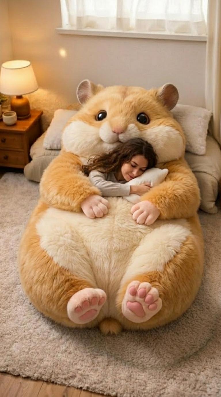 Ultra-Soft Hamster Shaped Sleeping Bag - Unique Plushie Furniture Ultra-Soft Hamster Shaped Sleeping Bag - Unique Plushie Furniture