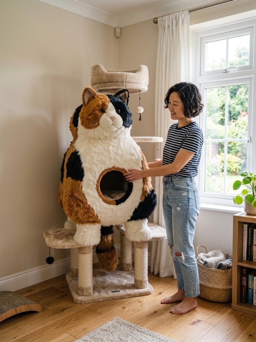 Giant Cat Shaped Cat Playgrounds: The Ultimate Plush Cat Tree