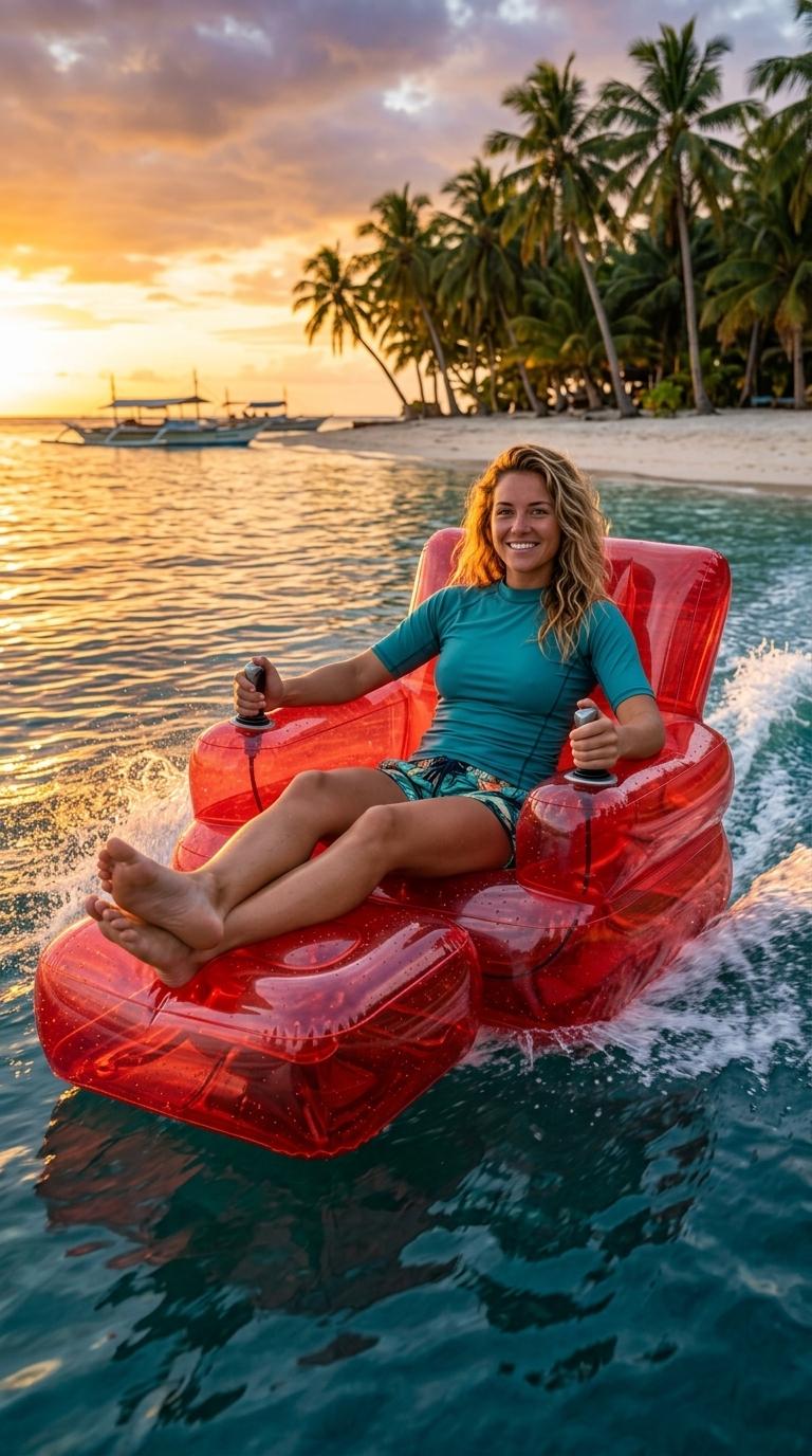 Relax & Ride: The New Inflatable Electric Chair Lake Float