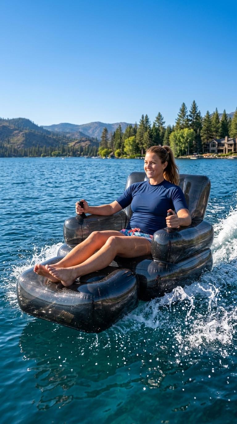 Relax & Ride: The New Inflatable Electric Chair Lake Float