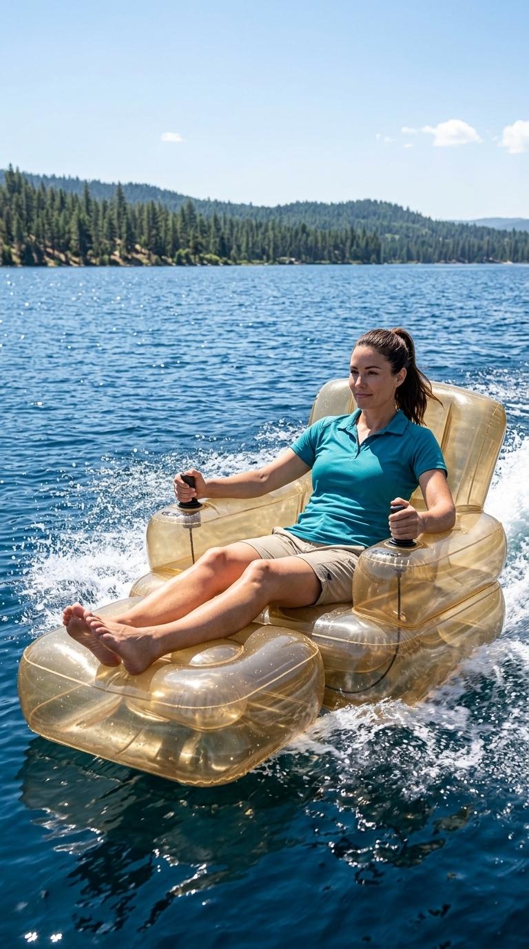 Relax & Ride: The New Inflatable Electric Chair Lake Float