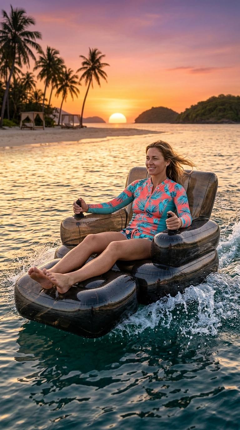 Relax & Ride: The New Inflatable Electric Chair Lake Float