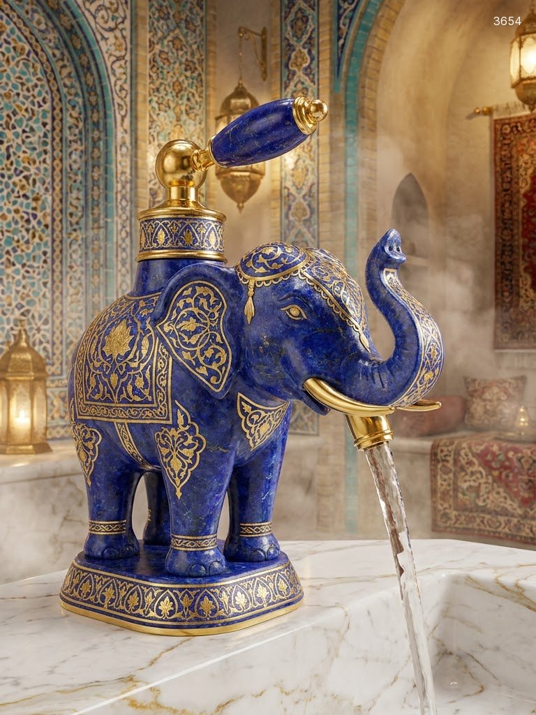 Elephant Shaped Faucet – Luxury Crystal Bathroom Tap