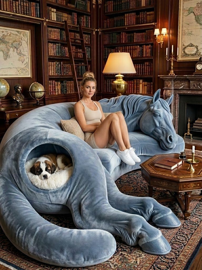 Horse Shaped Sofa with Pet Caves Turns Your Living Room Into a Cozy Retreat Horse Shaped Sofa with Pet Caves Turns Your Living Room Into a Cozy Retreat
