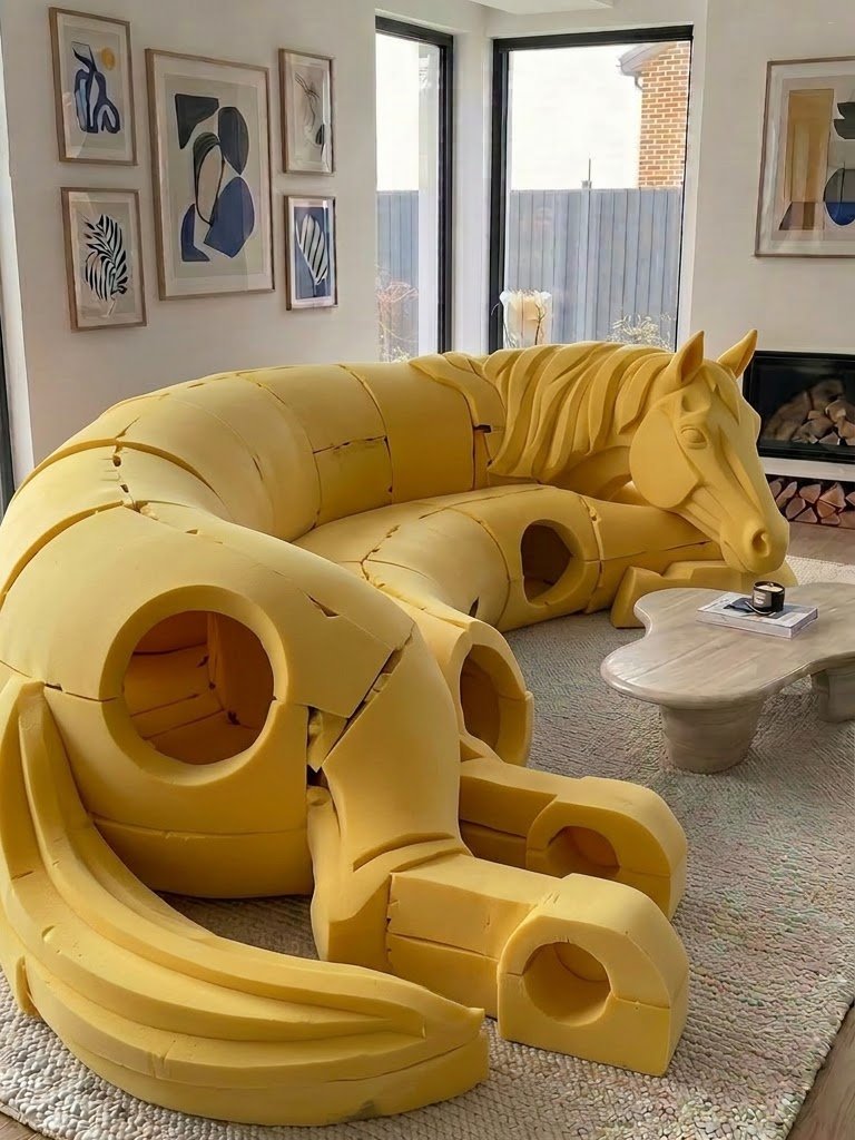 Horse Shaped Sofa with Pet Caves Turns Your Living Room Into a Cozy Retreat Horse Shaped Sofa with Pet Caves Turns Your Living Room Into a Cozy Retreat