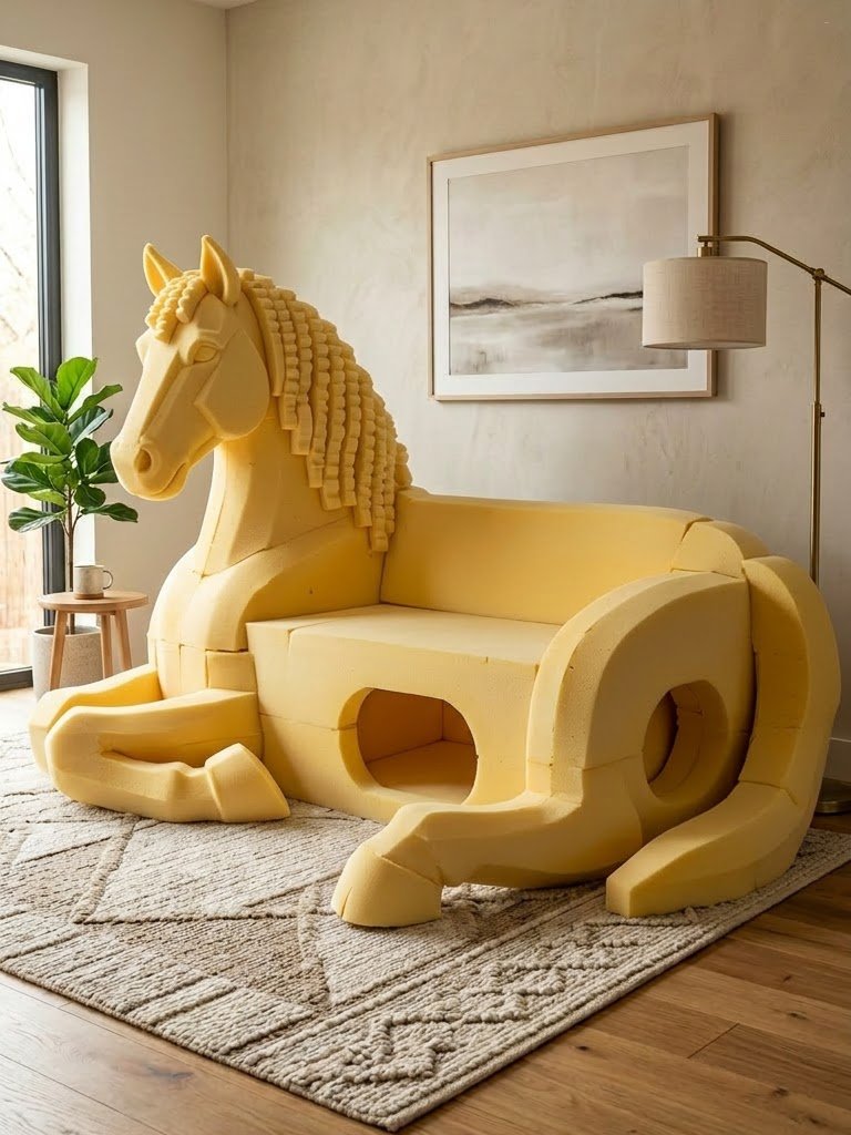 Horse Shaped Sofa with Pet Caves Turns Your Living Room Into a Cozy Retreat Horse Shaped Sofa with Pet Caves Turns Your Living Room Into a Cozy Retreat