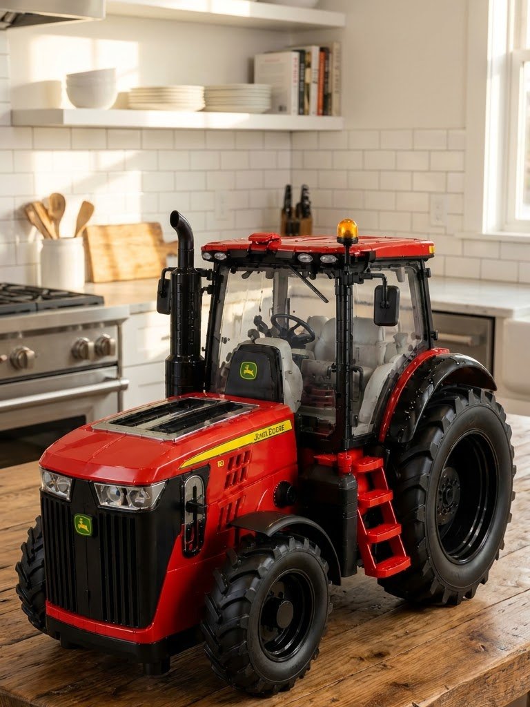 Tractor Shaped Toaster, 2-Slice Novelty Farm Tractor Toaster with LED Beacon Light, Fun Kitchen Gadget & Gift for Farmers, Kids, Home Decor Tractor Shaped Toaster, 2-Slice Novelty Farm Tractor Toaster with LED Beacon Light, Fun Kitchen Gadget & Gift for Farmers, Kids, Home Decor