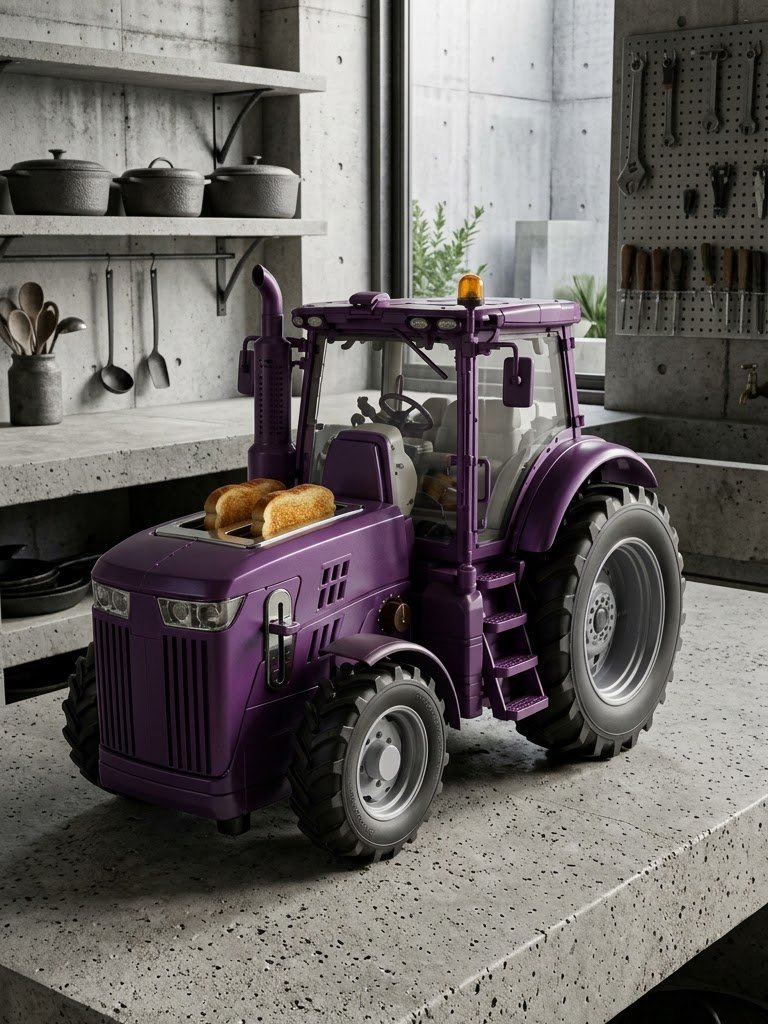 Tractor Shaped Toaster, 2-Slice Novelty Farm Tractor Toaster with LED Beacon Light, Fun Kitchen Gadget & Gift for Farmers, Kids, Home Decor Tractor Shaped Toaster, 2-Slice Novelty Farm Tractor Toaster with LED Beacon Light, Fun Kitchen Gadget & Gift for Farmers, Kids, Home Decor